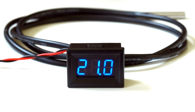 Mini Digital 12V LED Temperaturüberwachungsthermometer Mit Temperaturfühler 