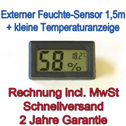 Hygrometer + Thermometer digital LCD 1,5m Kabel