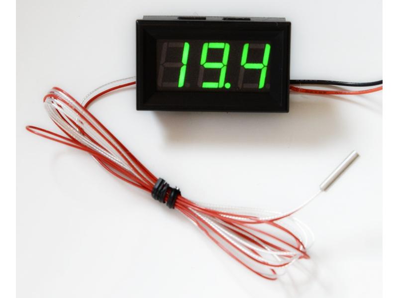 LED Einbauthermometer rot+grün 400°C incl. PT100 Sensor - Mago-Shop