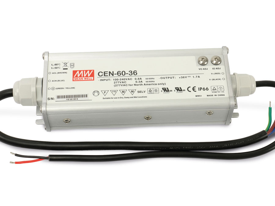 LED-Schaltnetzteil MEANWELL CEN-60-36, 32...41 V-/1,1-2,0A