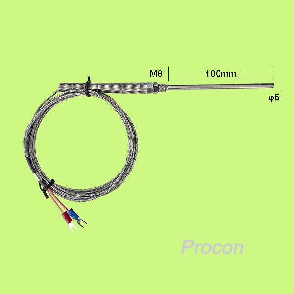 Rauchgassensor Edelstahl K-Line bis 1000° M8 Temperaturfühler