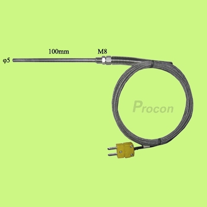 Rauchgassensor Edelstahl K-Line bis 1000° M8 Temperaturfühler