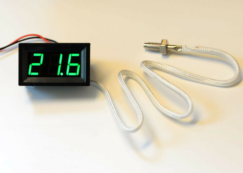 LED Thermometer digital bis 750 °C 12V 24V Abgas-thermometer Temperaturmessgerät