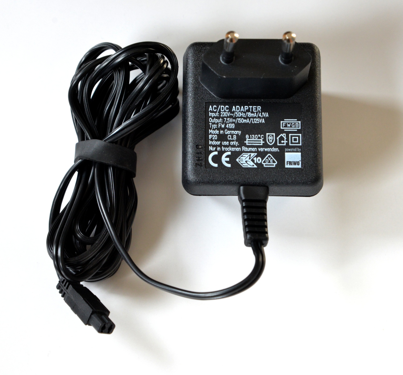 Stecker-Netzteil 7,5V 150mA FRIWO FW4199