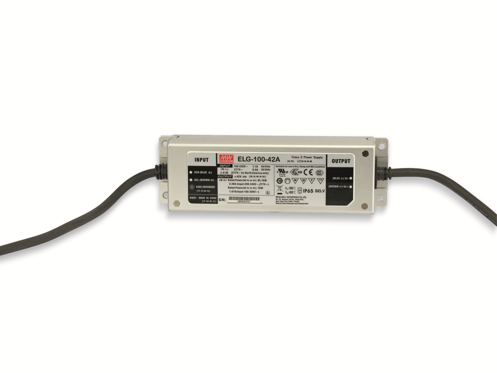 LED-Driver MEANWELL ELG-100-42A 42 V 2.28A