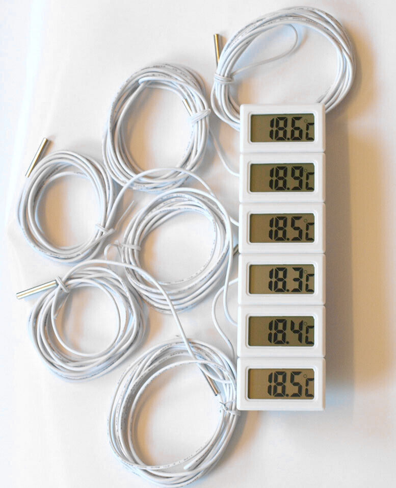 Temperatur Überwachung / Monitoring / Anzeige Heizungsanlage Solaranlage Puffer ws 5 Anzeigen-je 3m