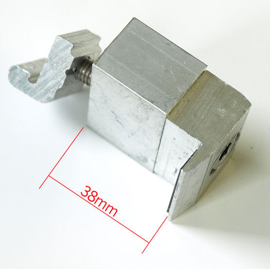 Endklemme Modulklemme +M8x50 Imbus-schraube Aluprofil +Conergy Nutenstein breit