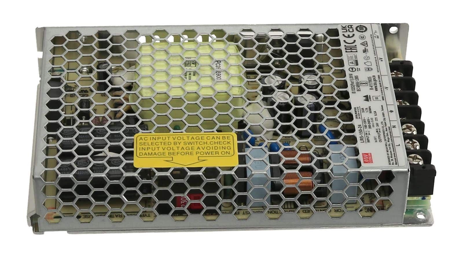 Schaltnetzteil MEANWELL LRS-150-24, 24V-/6,5A, 150W