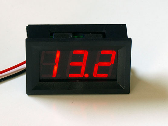 Digital Voltmeter Panelmeter Einbauvoltmeter DC 0- 99,9V LED Spannungsmesser  weiß