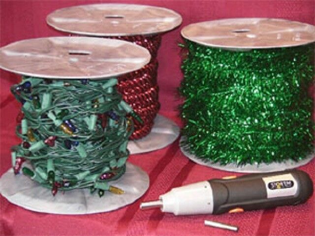 Kabelaufroller Kabel Seil Roller Akkuschrauber Wickelmaschine 2xLeerspule Wickel