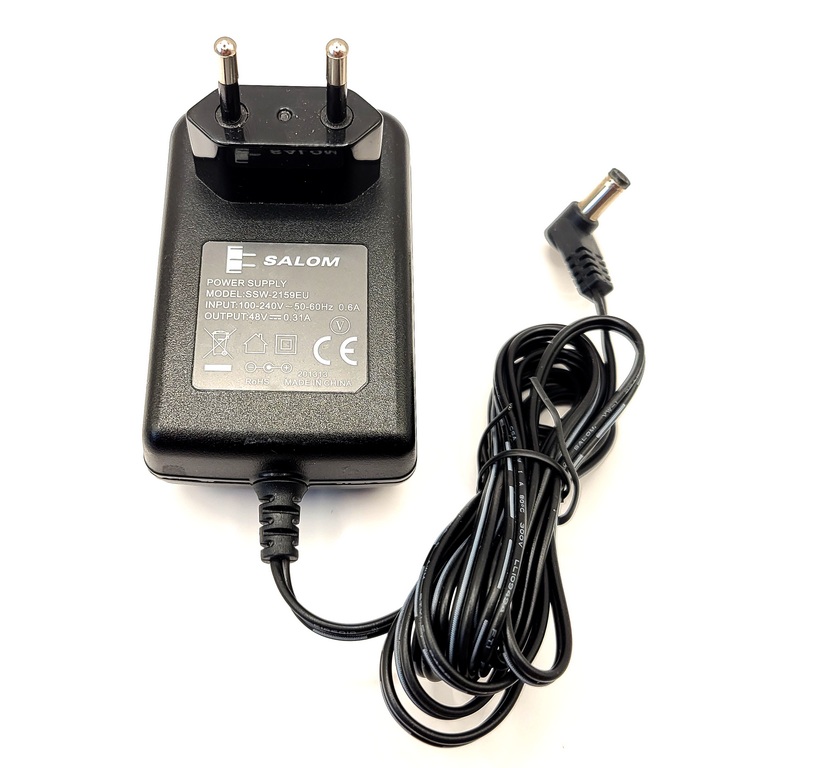 Salom Netzteil 48V 310mA Für Astra 673xi, 6755i, 6739i CT, 9143i, 6731i und 6737i VoIP-SIP-Telefone