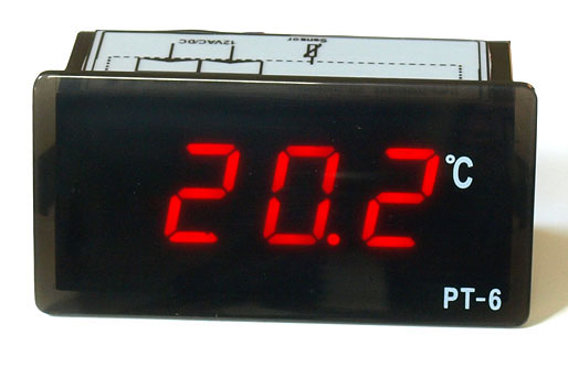 LED-Thermometer digital -30° +100°C 12V 24V 230V~ Digitalthermometer Einbauthermometer 12 Volt-20 Meter