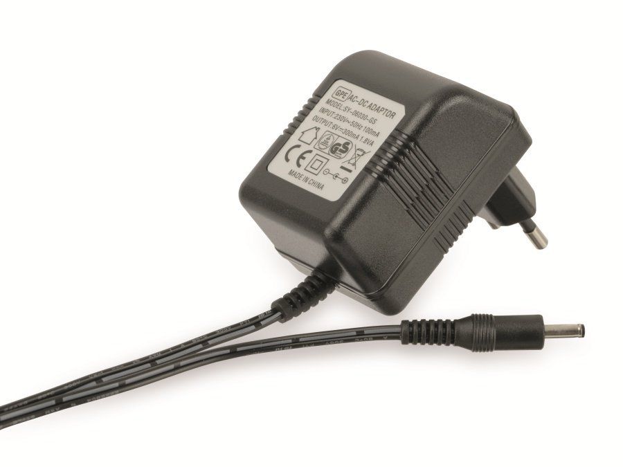 Stecker-Netzteil 6V 300mA 3,5/1,1 mm