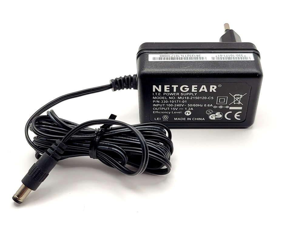 Original Stecker Netzteil Netgear 15V 1,2A MU18-2150120-C5 Trafo Netzgerät für Router