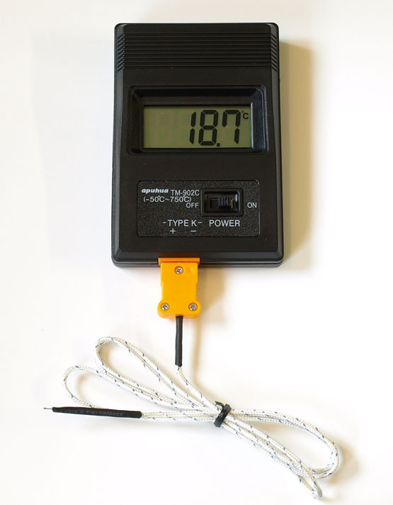 Thermometer LCD bis 1000°C K-Line Sensor sehr hohe Temperaturen.