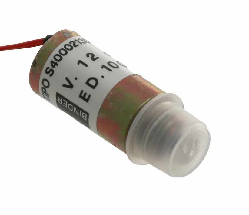 Zugmagnet BINDER TIPO S40002130850, 12V-, 100 % Solenoid M10 Hubmagnet